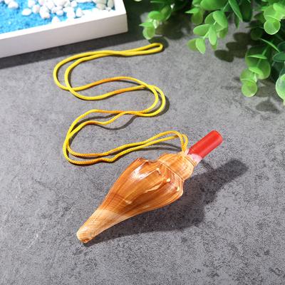 Natürliche Muschel Pfeife Anhänger Halskette Muschel Schnecke Pfeife Blasspielzeug Kinder Überlebenswerkzeug Souvenir Instrument Handwerk