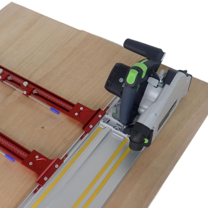 Professional Track Sawing Guide Rail 600mm Cutting Ranges Universals Compatibility for Woodworking Projects Straight Cut