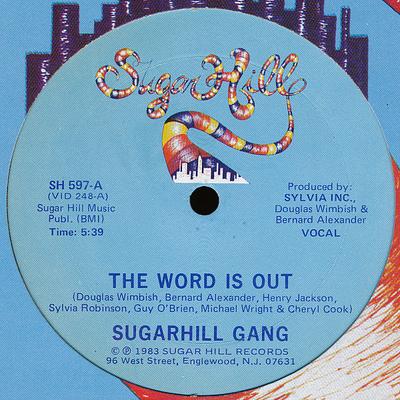 12-Zoll Schallplatte SUGARHILL GANG - The Word Is Out SH597 Sugar Hill Reco 1983 US Rap & Hip-Hop/R&B Gebraucht
