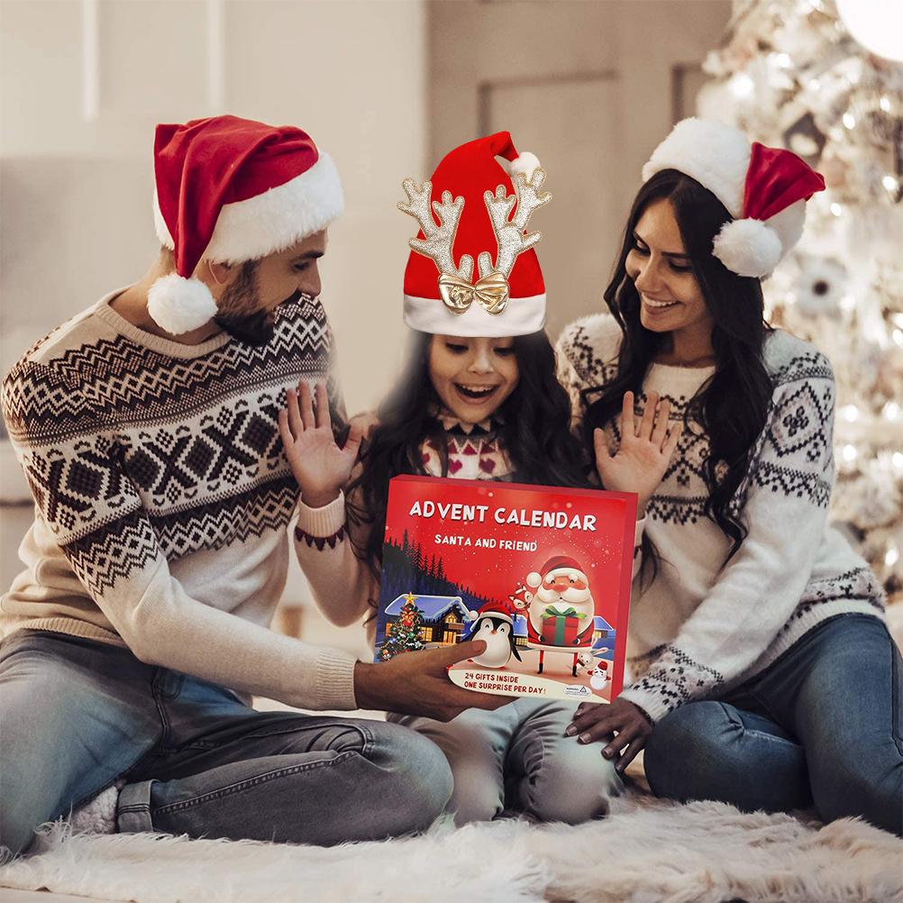 Christmas Santa Claus Hat Warm  Cosplay Party Holiday Costume Props Decoration for Kids Children Adult Xmas Gift