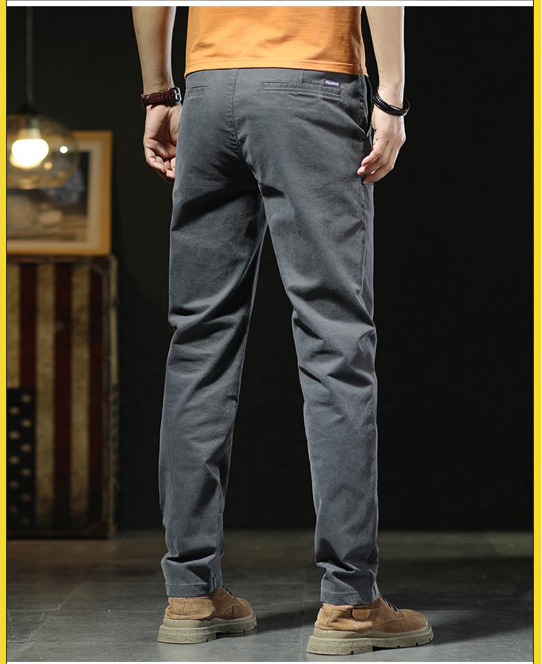 Hong Kong 2025 Men's Slim Fit Business Stretch Trousers - Spring/Autumn Season, High-End Straight Leg Casual Pants