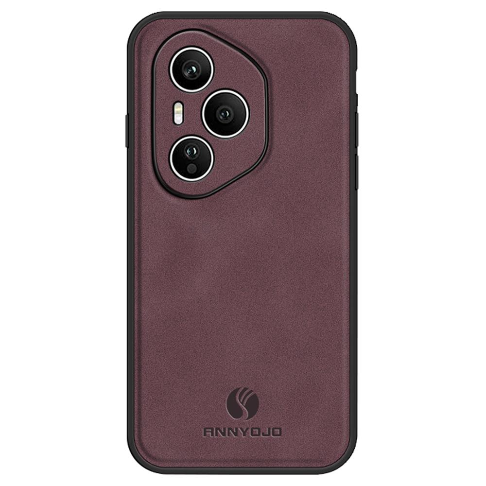 

ANNYOJO для Honor 400 Pro 5G (Глобальный) Чехол из ПУ кожи+ПК+ТПУ, противоударная задняя крышка для телефона Wine Red