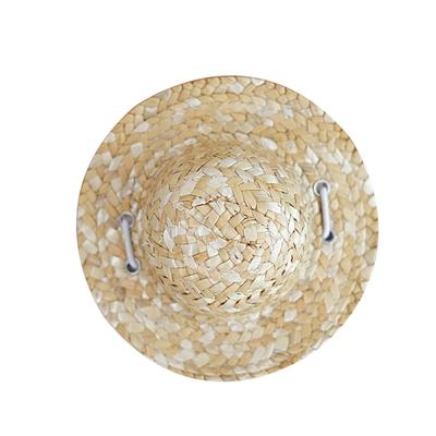 Pet Cat Puppy Dog Hawaii Hat Custom Funny Straw Hat For Dog Cat Ear Pet Gift