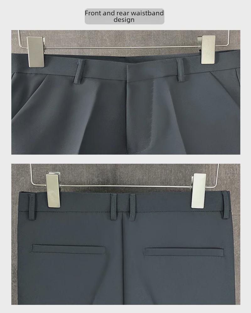 Men's White Casual Drape Ice Silk Shorts - Summer Thin, Loose Fit, Straight Cut.