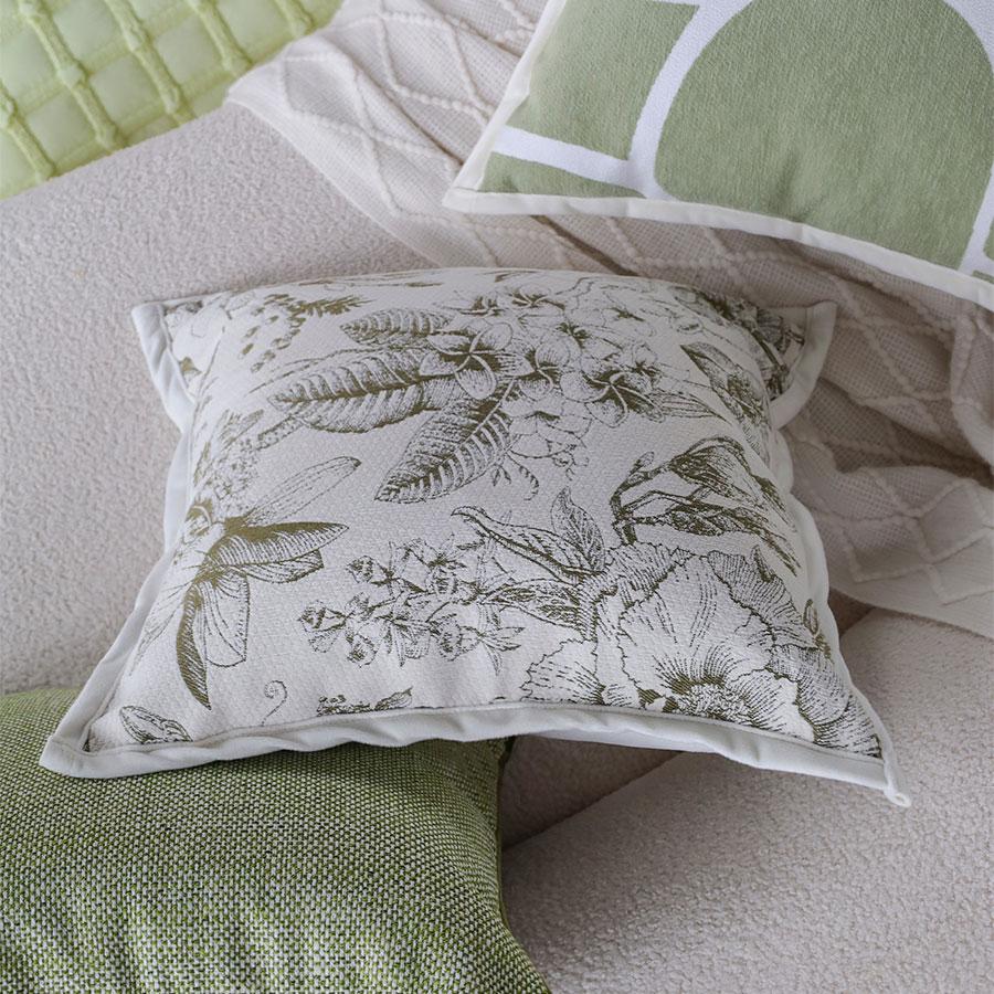 45X45 Soft Floral Cushion Cover Living Room Decorative Pillowcase Nordic Mori Style Throw Pillow Cover Jacquard Funda Cojin Ins