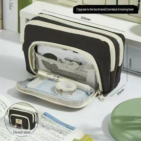 Stylish Large Capacity Dog Design Pencil Case for Students, Office Use