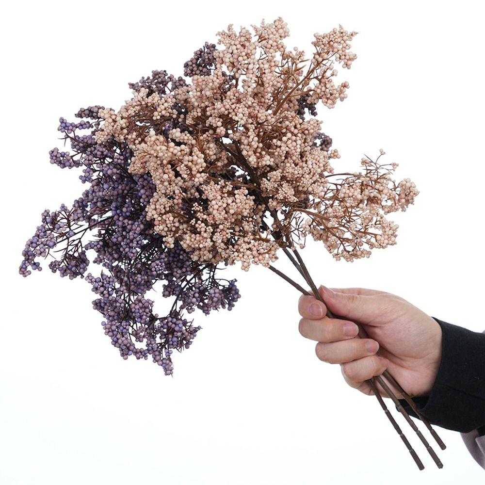 Floral Arrangement Simulation Berry Branch Multicolor Winter Berry Branch  Party Supplies