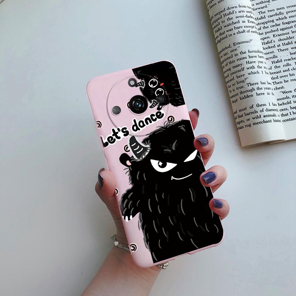 Für Cover Realme 11 Pro Plus Hülle RMX3740 Niedliche Cartoon Katze Blume Weiches Silikon Handyhüllen Für Realme11 11Pro+ 5G 2023 Bumper