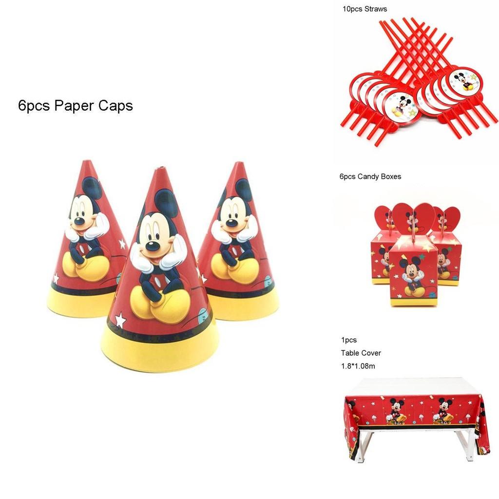 Párty potřeby s motivem Mickey Mouse pro veselé a slavnostní narozeninové oslavy
