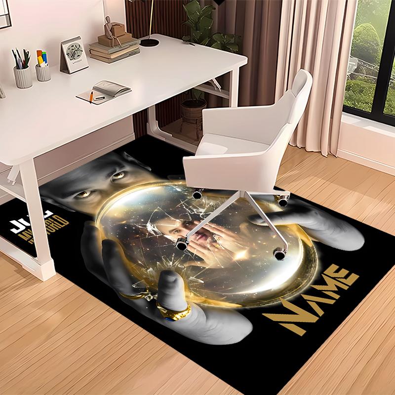 Custom Personalization Jul Rapper Print Area Rug - Soft, Washable Non-Slip Indoor Mat,Living Room,Home&Office Decorative Rug