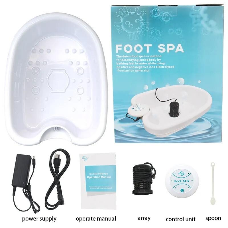 Detox Ionic Foot Spa Bath Massage Machine Electric FootBath Cleanse Massager Arrays Aqua Health Care Therapy Equipment