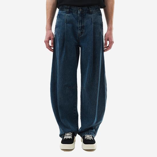 Giosongo Curved Denim Pants Blue