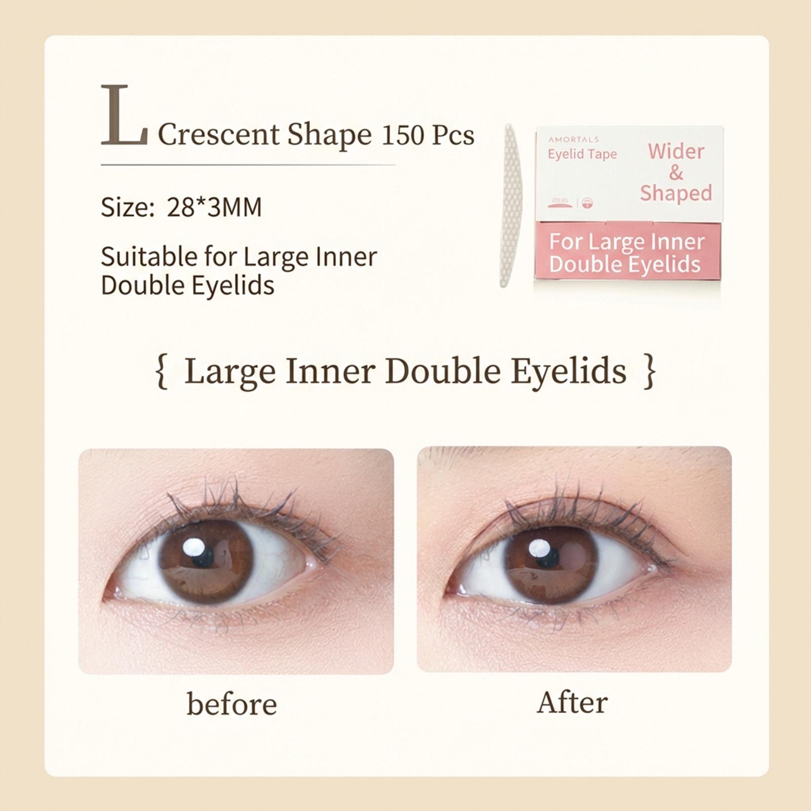 Double Eyelid Tape Invisible Natural-Fit For Swollen Lids Skin Friendly Medical Silicone 150 Pcs прозрачный
