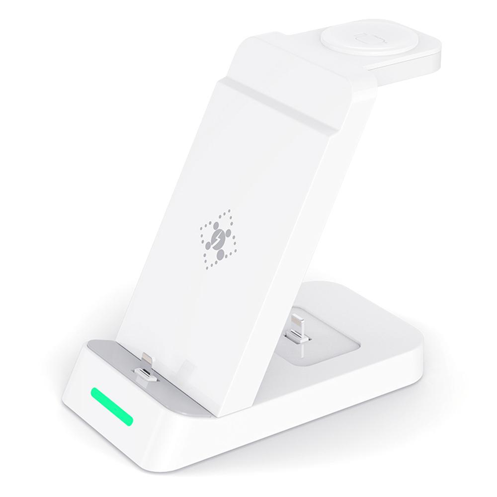 

B20 For Apple Watch Wireless Charger Phone Earphone Desktop Charging Stand White