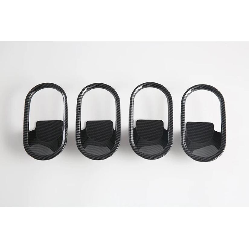 For BMW Mini 2025 2026 Car Accessories Carbon Fiber Style  Inner Door Handle Cover Catch Bowl Trim ert Bezel Frame Garnish