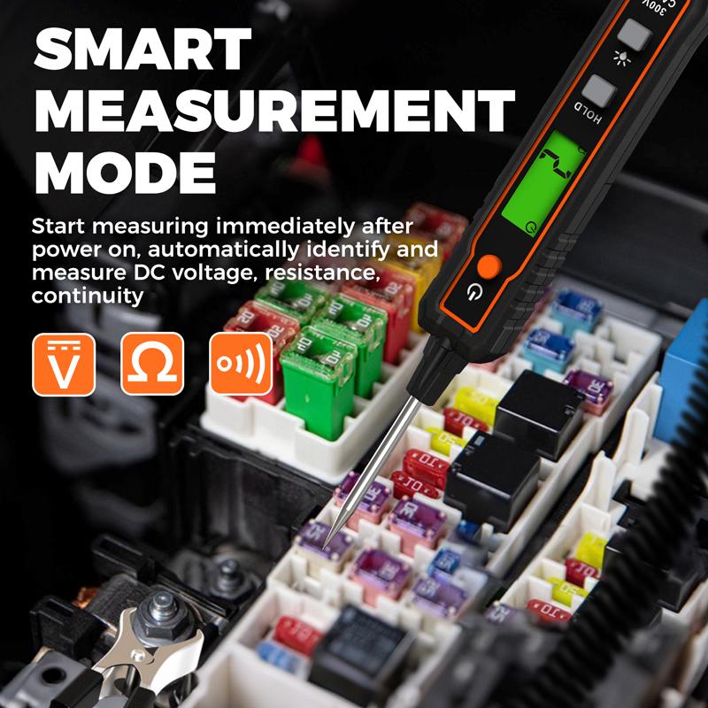 VT01A Car Voltage Detector Pen Automobile Fault Maintenance Circuit Tester Digital Backlight Car Fuse Diagnostic Probe Test Pen