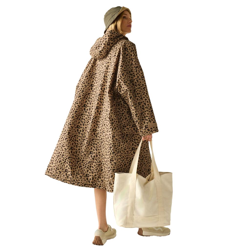 Regatta Unisex Erwachsene Leopardenmuster Wasserdichte Wende-Umkleidebademantel