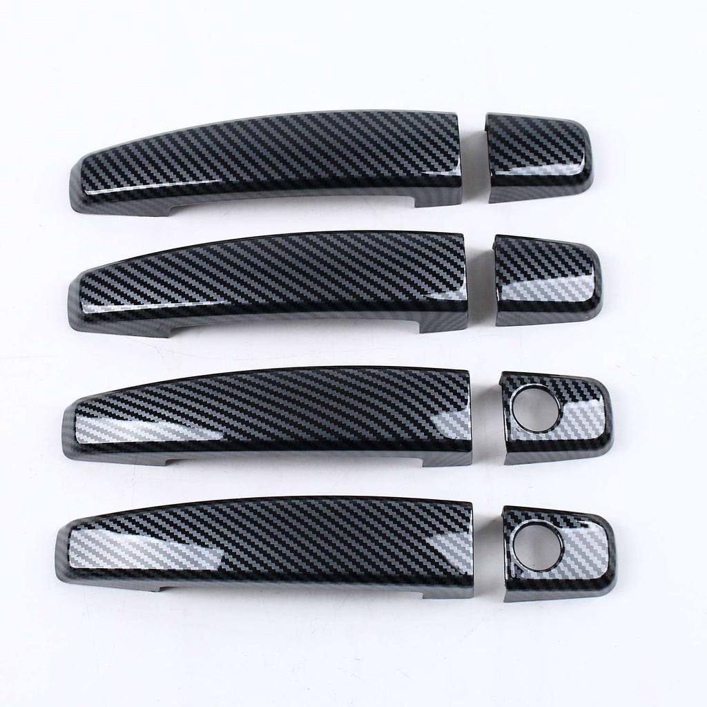 For Vauxhall Opel Corsa D Corsa E 2006 2007 2008 2009 - 2013 2014 ABS Carbon Black Car Door Handle Cover Trims Car Accessories