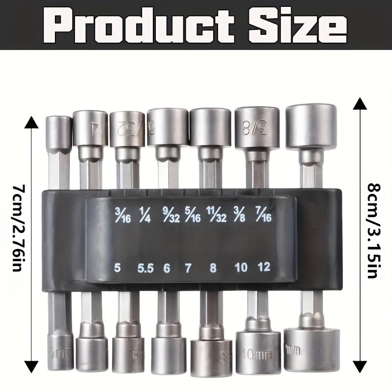 14 Stück 5mm-12mm Sechskant Stecknüsse Hülsen Düsen Nussdreher Set Schraubendreher Set Schroevendraaier Set Bits Sätze Werkzeuge Steckschlüssel