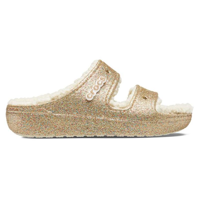 Crocs Classic Clogs EVA Cozzzy Glitter Sandals 'Multi Gold' Women's