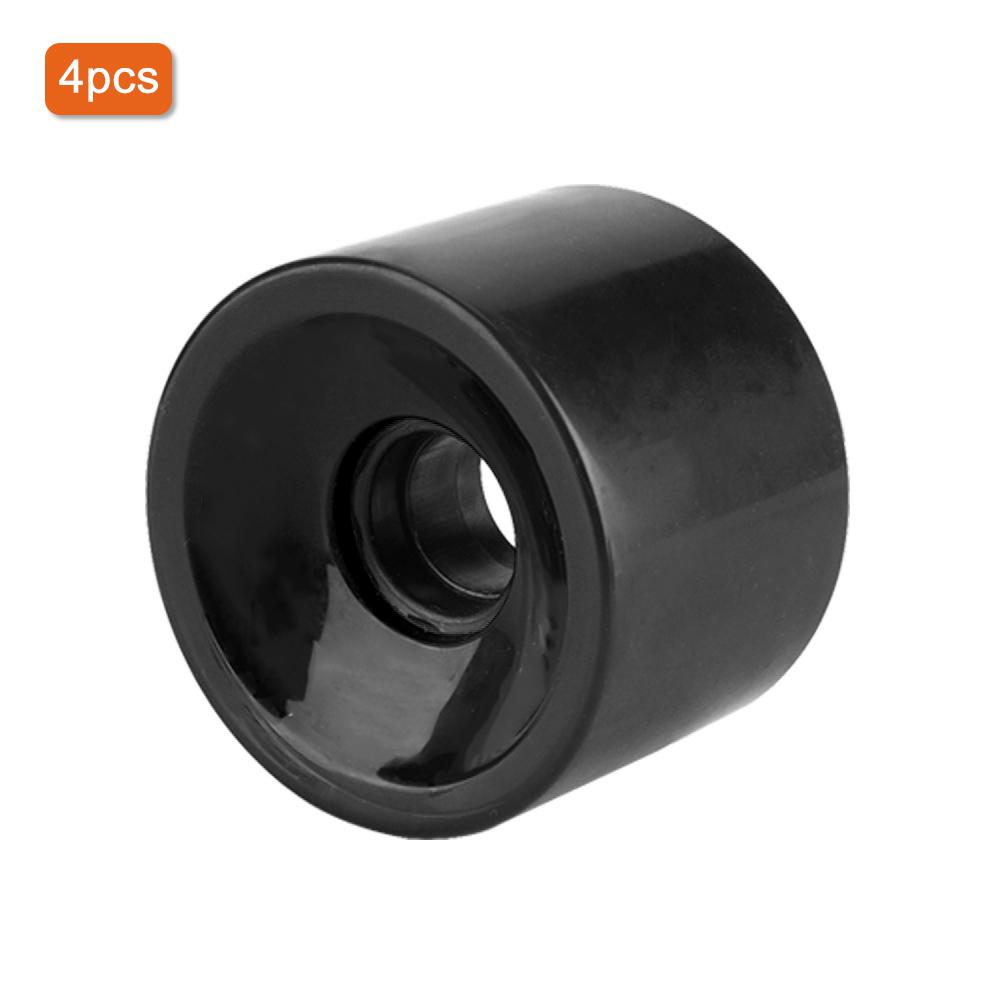 PUENTE Juego de 4 ruedas para patineta de PU de calidad superior de 70 x 51 mm, ruedas para tabla larga (Negro)