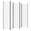 Vidaxl 5-Panel Room Divider, White, 250X200 Cm, Fabric