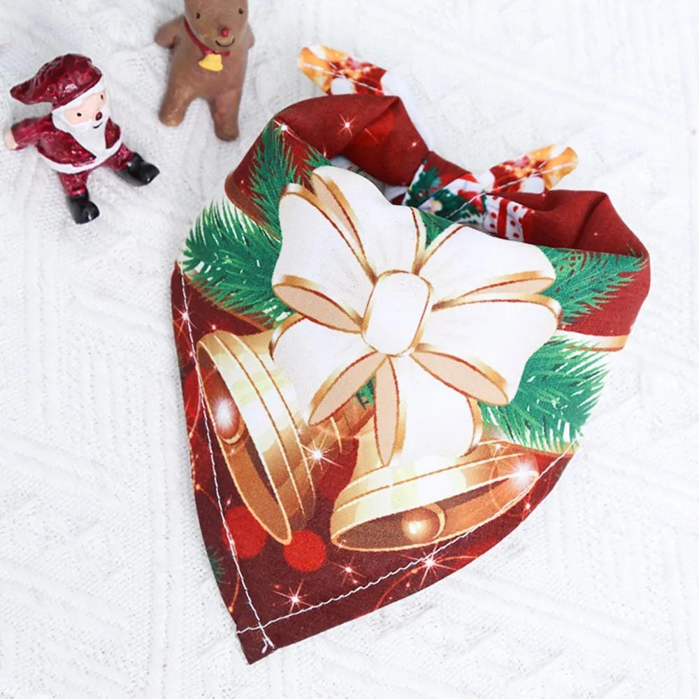 Christmas Dog Bandanas Santa Claus Dog Scarf For Boy And Girl Pet Holiday Bandana For Small Medium Dogs Puppy Triangular Bandage