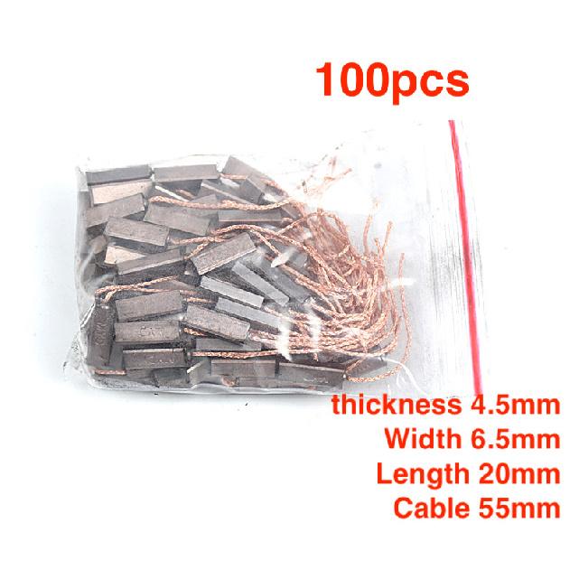 100pcs for Valeo Halla car generator carbon brush electric brush 4.5*6.5*20mm high copper resistance