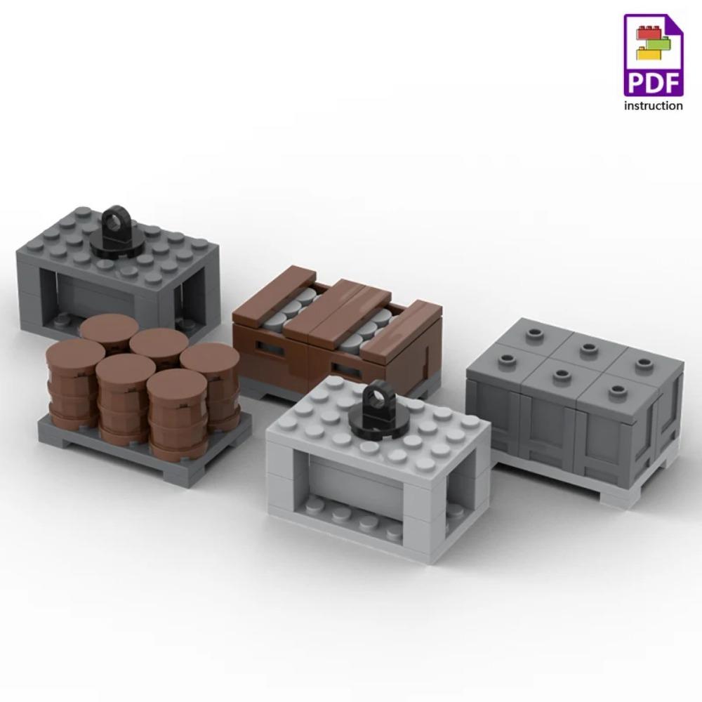 

MOC Топливный бак Конструктор Винные бочки Контейнер для товаров Кирпичики для вилочного погрузчика Игрушки Подарок для мальчиков