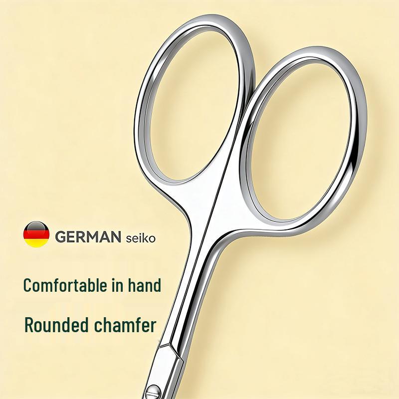Stainless Steel Eyebrow, Nose, and Eyelash Trimming Scissors for Men