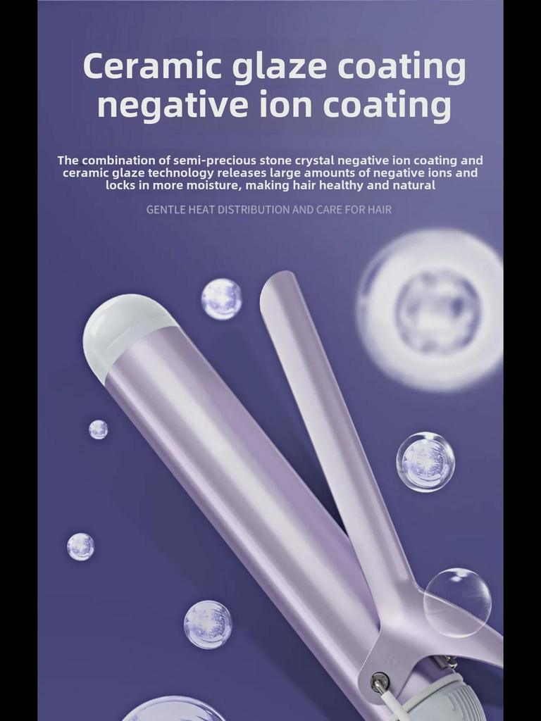 40mm Large Curling Iron for Big Waves - Korean Electric Curling Tool, Gentle on Hair