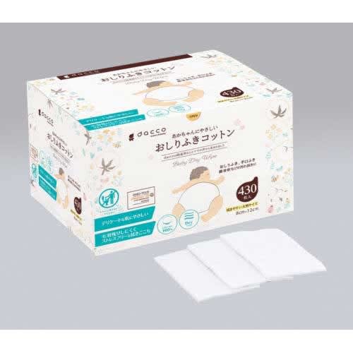 Osaki Medical Baby-Friendly Cotton Wipes, 430 Wipes per Pack (4-Pack) (1720 Wipes Total)