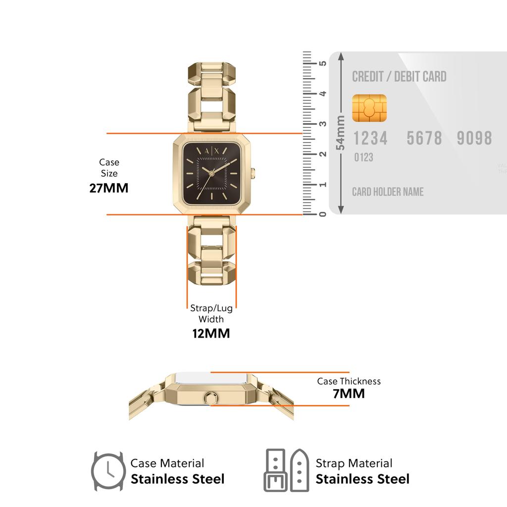 Armani Exchange Analog Stainless Steel Watch AX5738 Women's