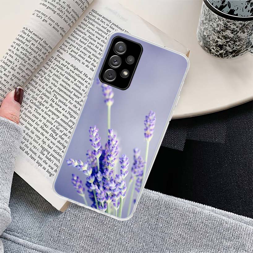 Simple lavender Purple flowers Phone Case for Samsung Galaxy A17 A16 A15 A14 A13 A57 A56 A55 A54 A53 A37 A36 A35 A34 A33 A26 A25