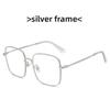 Fashion Square Glasses Frame With Blue Light Blocking For Stylish Office Wear