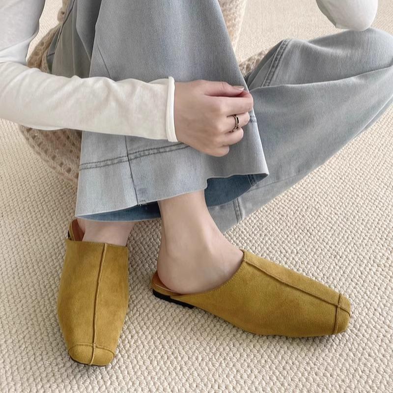 New Chinese-style Zhengmei High-end Sense Outer Wear Flat-bottomed Muller Bag Head Cool Slippers 2025 Spring and Summer New Versatile Casual Women