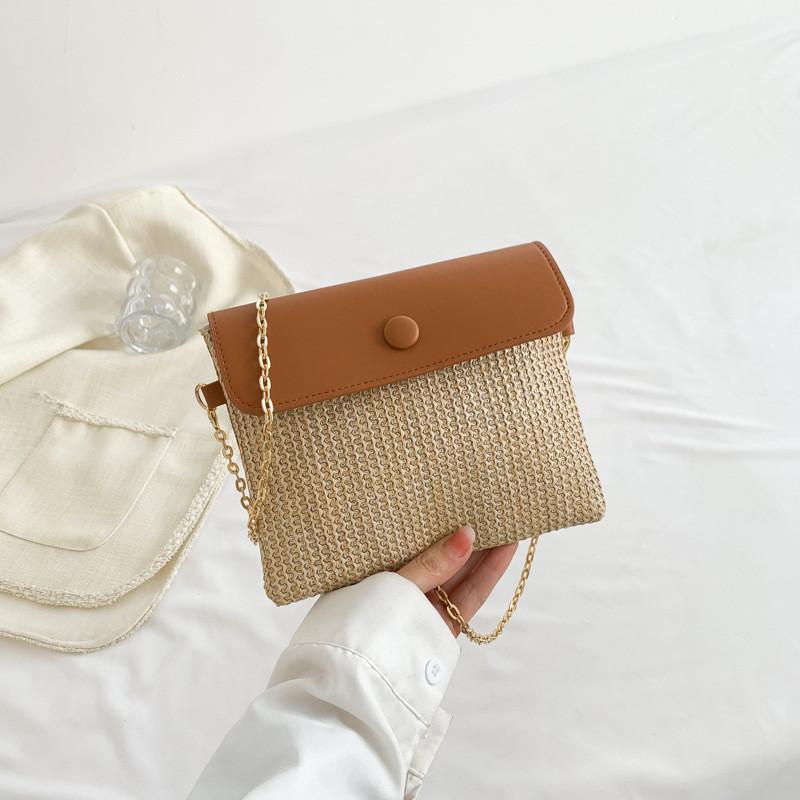 Trendy 2023 Spring Woven Bag Fashionable Small Shoulder Crossbody Urban Chic коричневый