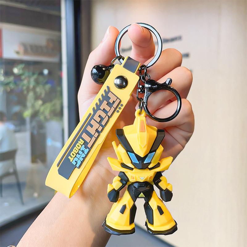 Premium Cartoon Transformer Keychain Accessory Adorable Robot Bag Charm Silicone Material