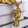 New 3pcs/Set Elephant Mother Hanging 2-Babies Figurine Resin Craft Home Decoration Ornaments Figurines Miniatures Crafts Gifts
