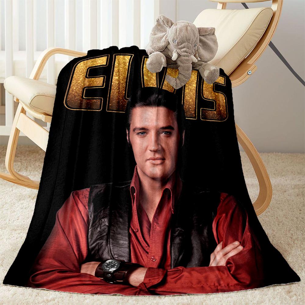 Elvis Presley Legend Blanket Warmthful Decor Perfect for Couch Office Chair Bedding All-Season Use Modern Style Gift for Travel Home Birthdays