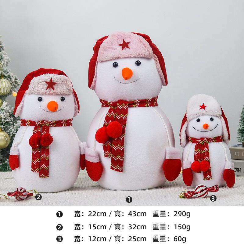 Christmas decorations snowman doll table top ornament Christmas gift Christmas tree accessories snowman