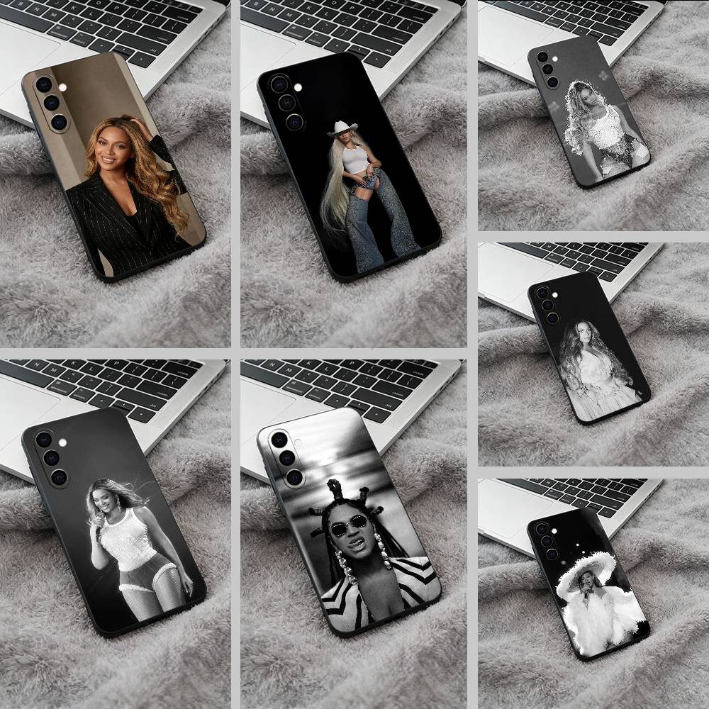 Music legend-B-Beyoncé Phone Case For Samsung Galaxy A73,A71 A72,A70,A53,A52,A51,Soft Silicone Black Cover