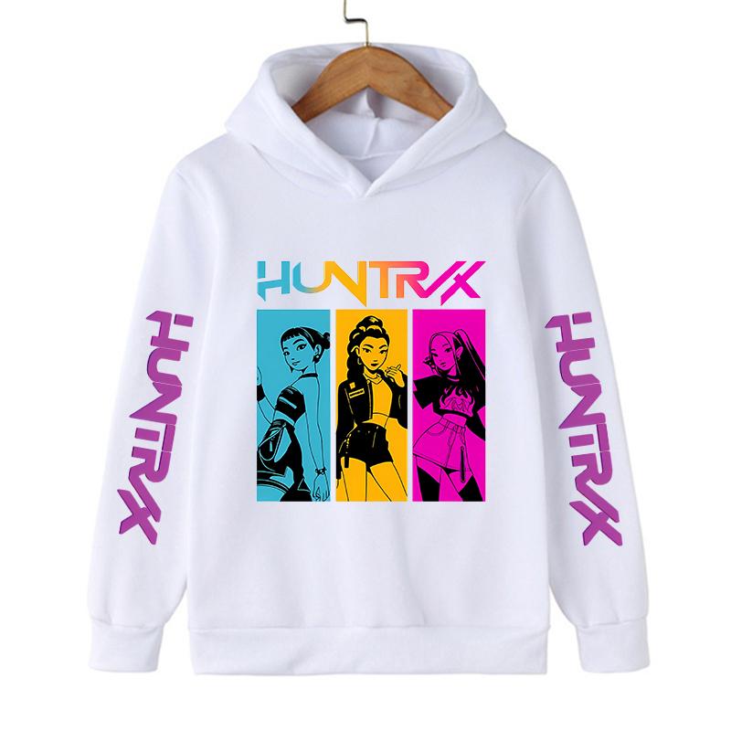 

Autumn Winter Hoodie Kids Kpop Demon Hunters Cartoon Anime Round Neck Sweatshirt Cute Boys Girls Comfortable Sweatshirt 160CM