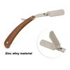 Straight Razor Plastic Zinc Alloy Sturdy Durable Safe Nonslip Streamline Lightweight Barber Razor for Home Barber Shop