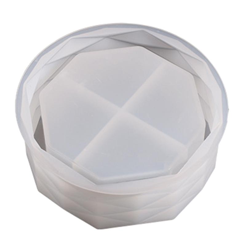 Geometric Succulent Flower Pot Silicone Molds Epoxy Resin Mold Plasters Storage Box Mold for DIY Resin Decoration