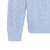 Polo Ralph Lauren Solid Color Crew Neck Cable Knit Pattern Printed Embroidered Slim Fit Long Sleeve Sweater Men sweater Light-Blue 710775885-503