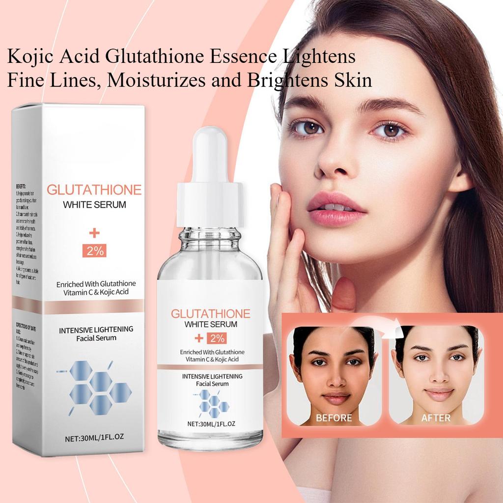 Kojic Acid Glutathione Essence Lightens Fine Lines, Moisturizes and Brightens Skin