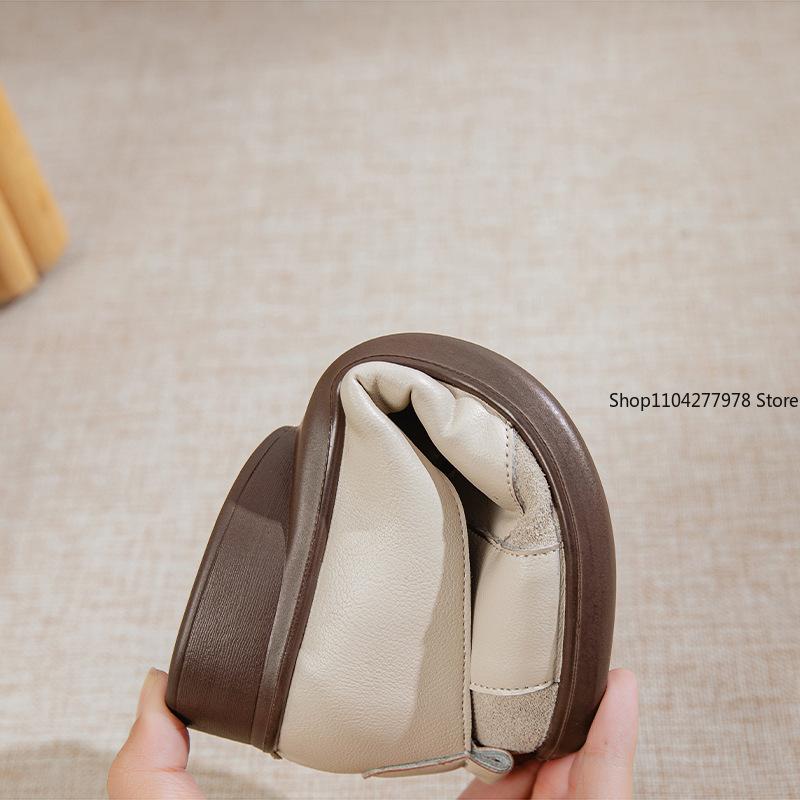 Fashion New Pu leather ballet flats women's shallow loafers woman anti skid slip on shoes ladies comfy soft moccasin female flats