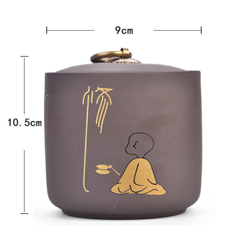 Purple Clay Tea Caddies Pu'er Tea Tin Household Sealed Jar Kitchen Dried Fruit Food Moisture-proof Storage Cans Tea Storage Tank