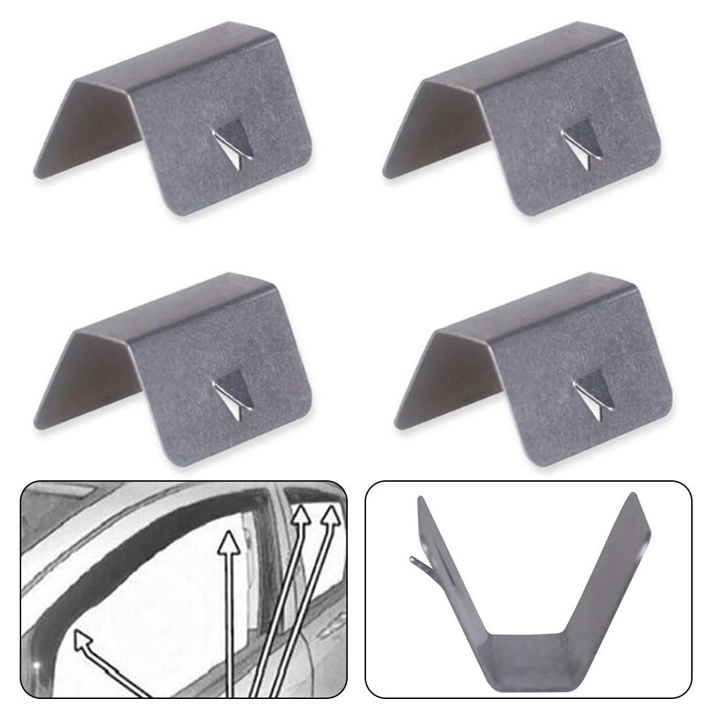 Approx.20x16x10mm Deflector Clips Silver Stainless Steel 4PACK